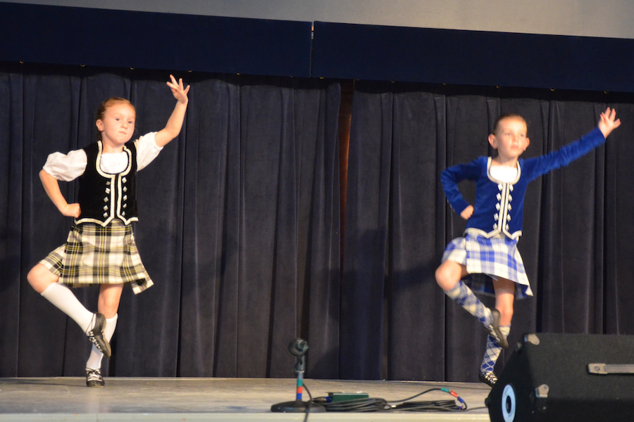 Olivia Burke and Zoë MacLellan Highland dancing