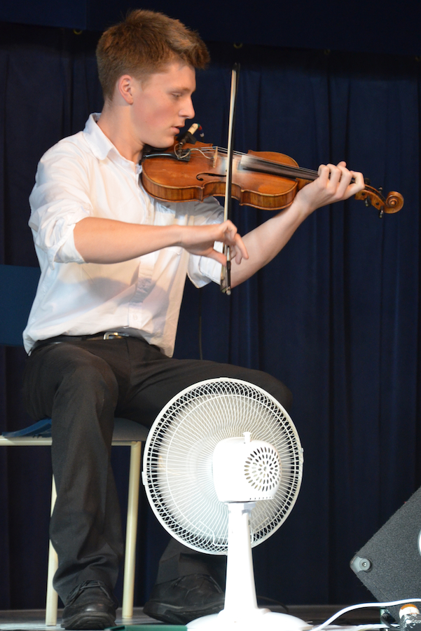 Douglas Cameron on fiddle