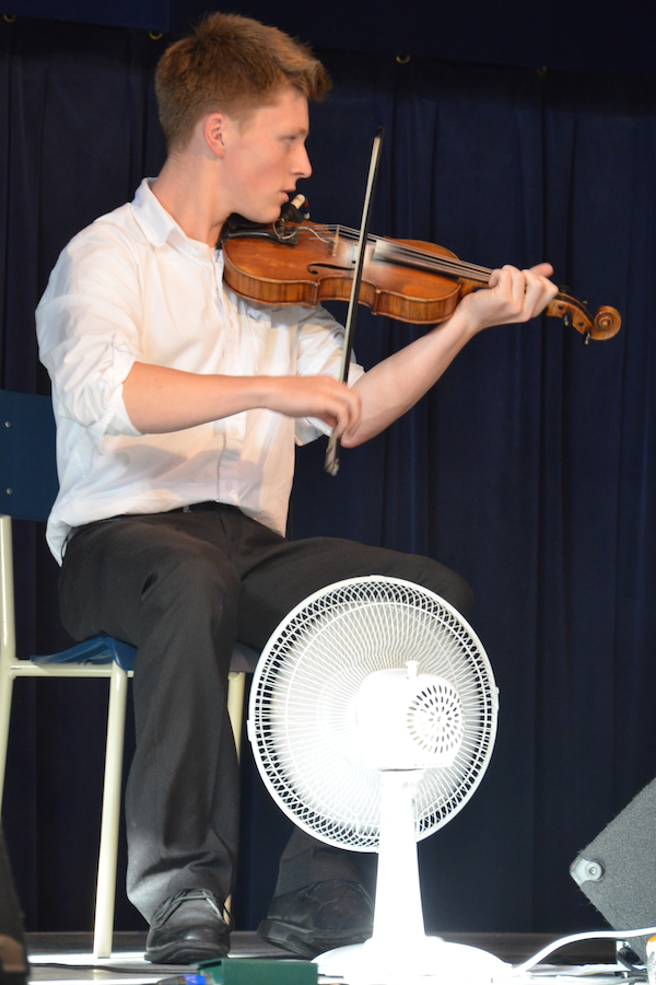 Douglas Cameron on fiddle