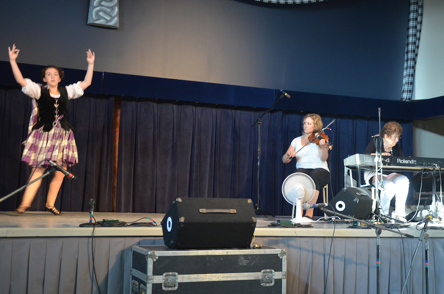Natalie DeCoste Highland dancing to the music of Leanne Aucoin on fiddle and Janet Cameron on keyboards