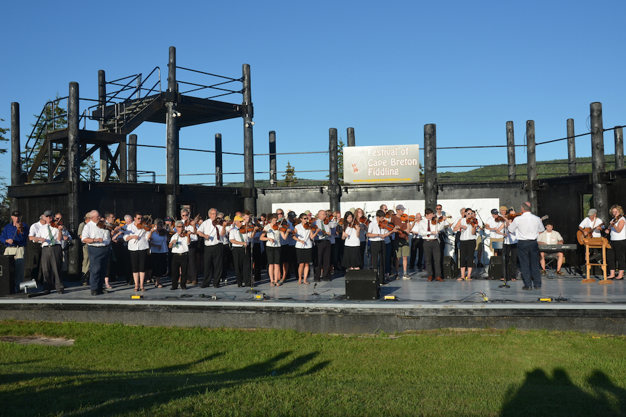 Cape Breton Fiddlers’ Association Third Group Number, directed by Eddie Rogers and accompanied by Gary Gallant on keyboard