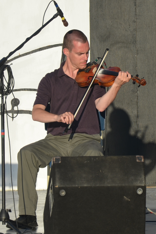 Mike Hall on fiddle