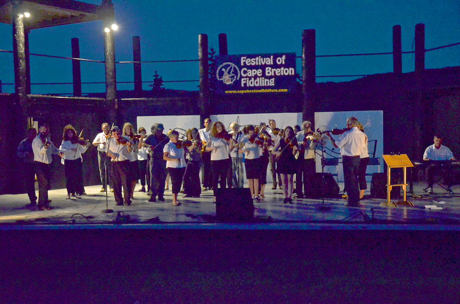Cape Breton Fiddlers’ Association Final Group Number directed by Eddie Rogers and accompanied by Lawrence Cameron on keyboard