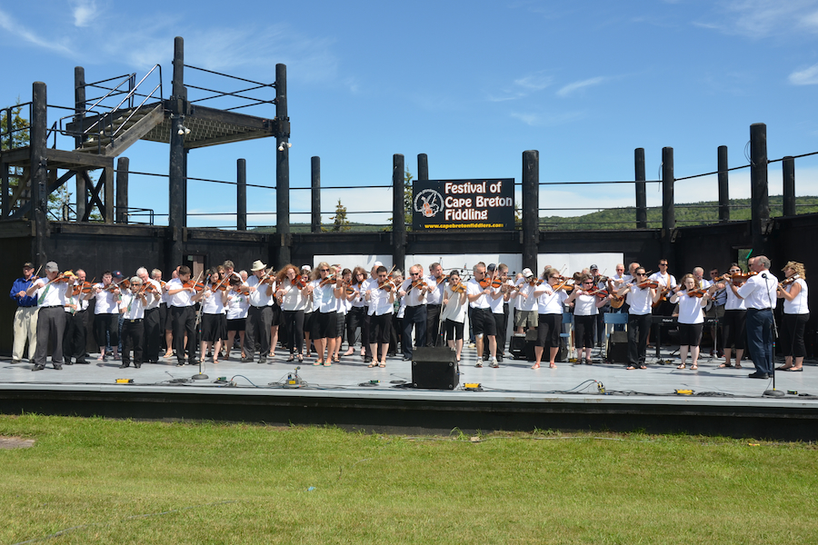 Cape Breton Fiddlers’ Association First Group Number, directed by Eddie Rogers and accompanied by Janet Cameron on keyboard