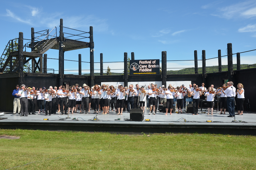 Cape Breton Fiddlers’ Association First Group Number, directed by Eddie Rogers and accompanied by Janet Cameron on keyboard