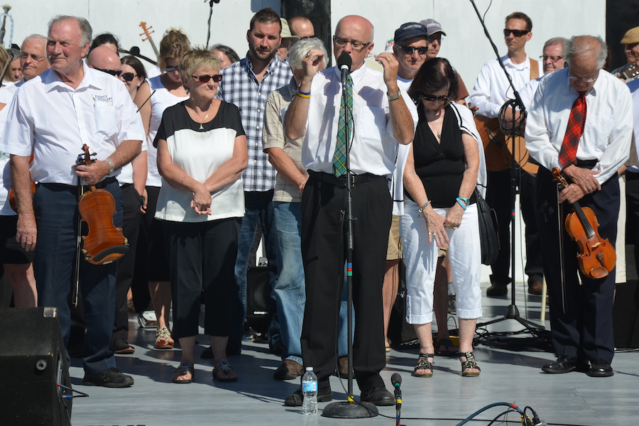 The Cape Breton Fiddlers’ Association Directors during the reading of the names of the deceased members