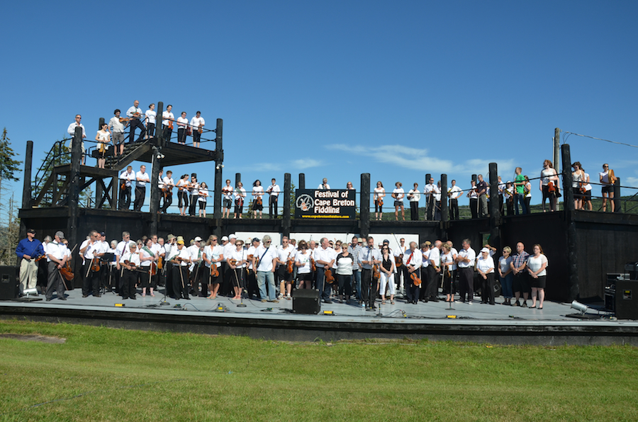 Rodney MacDonald, Gaelic College CEO, addresses the attendees