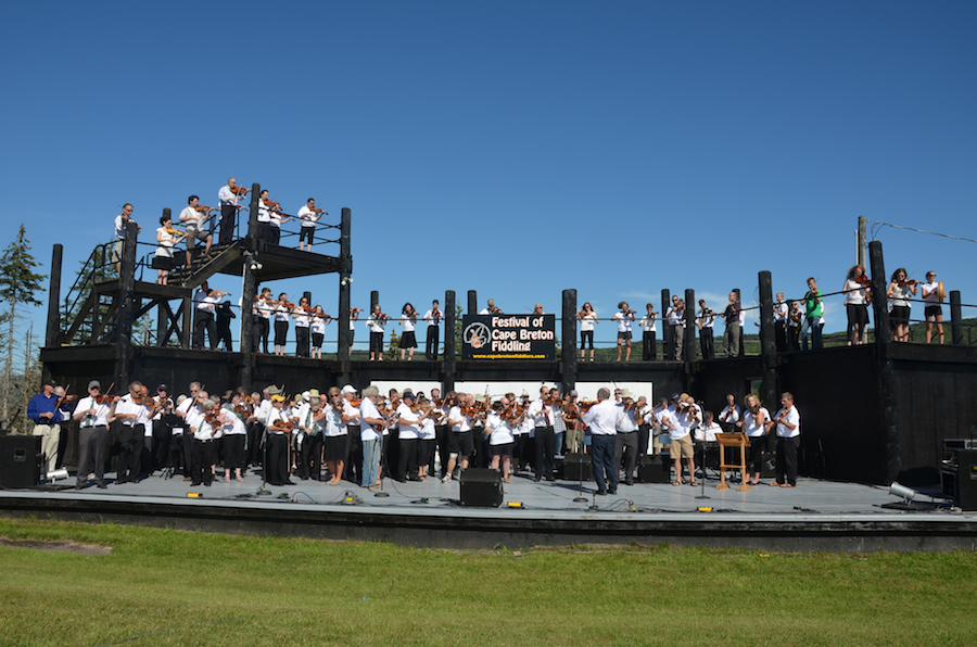 Cape Breton Fiddlers’ Association Second Group Number, directed by Eddie Rogers, and accompanied by Lawrence Cameron on keyboard