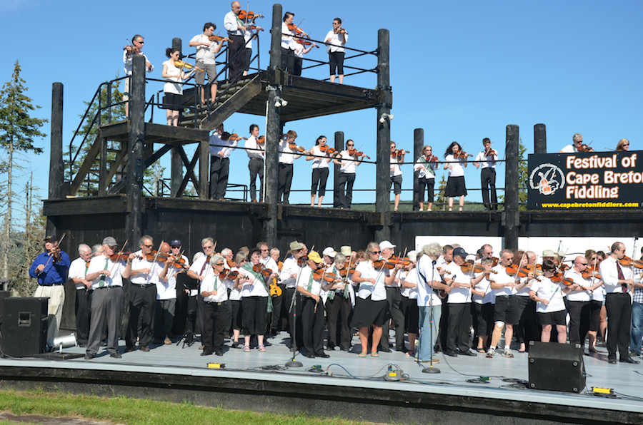 Cape Breton Fiddlers’ Association Second Group Number, directed by Eddie Rogers, and accompanied by Lawrence Cameron on keyboard