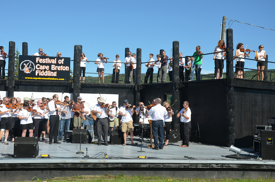 Cape Breton Fiddlers’ Association Second Group Number, directed by Eddie Rogers, and accompanied by Lawrence Cameron on keyboard