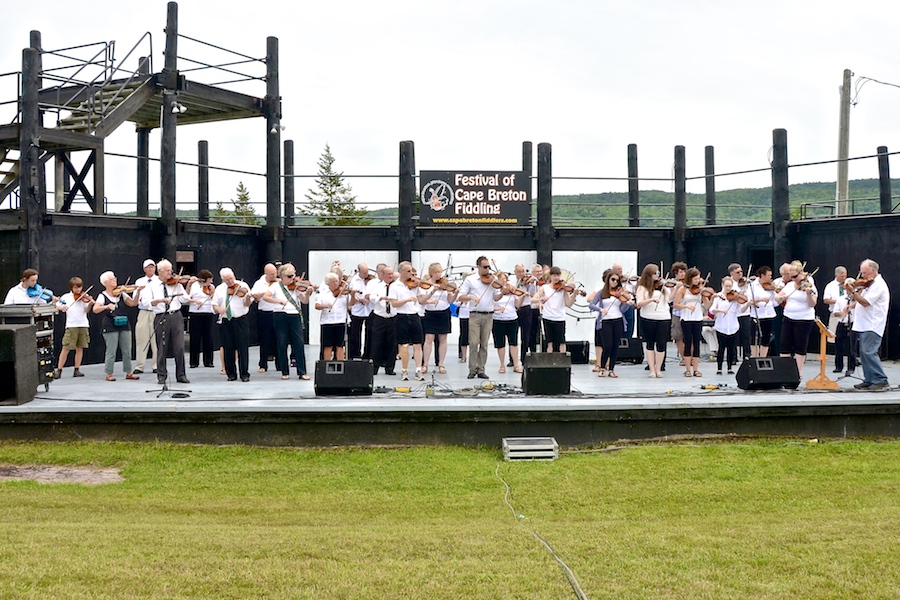 Cape Breton Fiddlers’ Association First Group Number, directed by Eddie Rogers and accompanied by Janet Cameron on keyboard