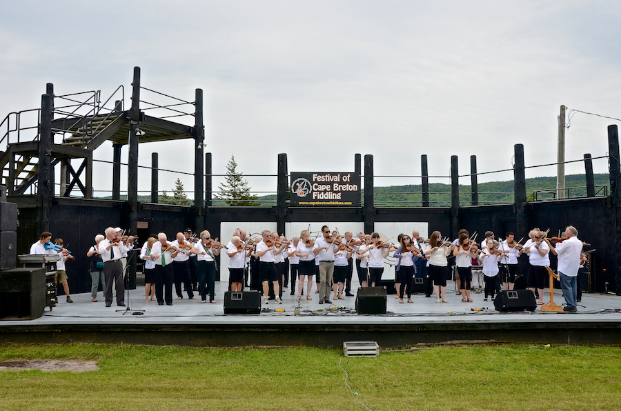 Cape Breton Fiddlers’ Association First Group Number, directed by Eddie Rogers and accompanied by Janet Cameron on keyboard