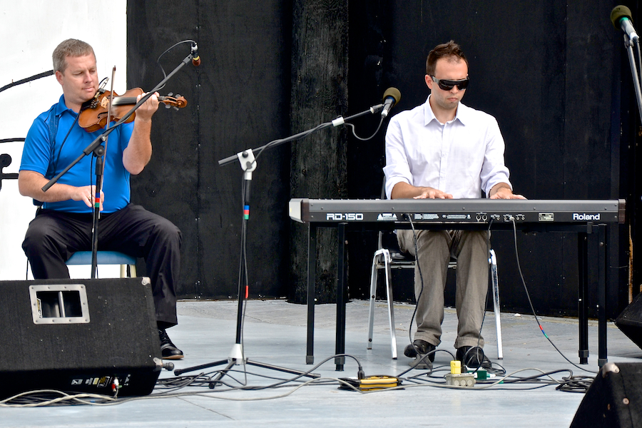 Rodney MacDonald on fiddle accompanied by Kolten MacDonell on keyboard