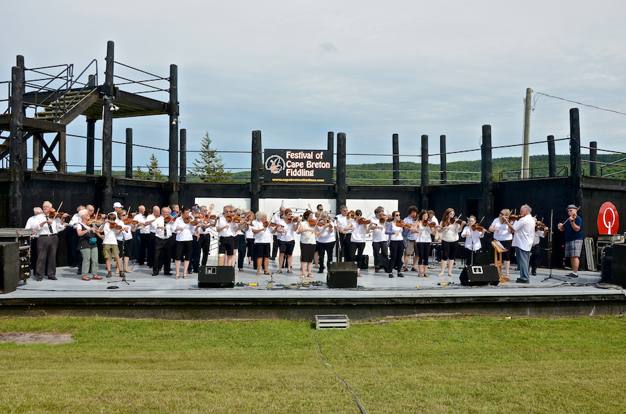 Cape Breton Fiddlers’ Association Second Group Number, directed by Eddie Rogers and accompanied by Lawrence Cameron on keyboard