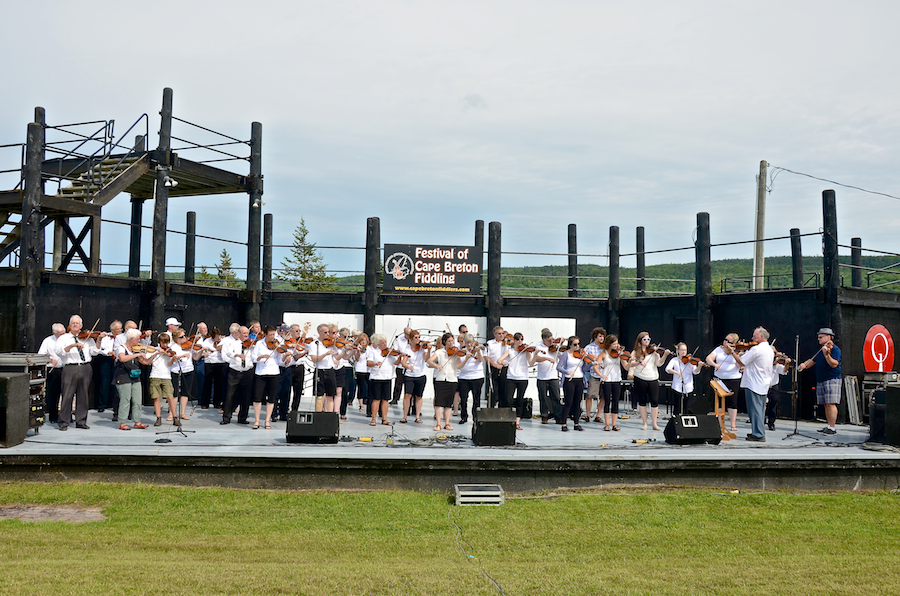 Cape Breton Fiddlers’ Association Second Group Number, directed by Eddie Rogers and accompanied by Lawrence Cameron on keyboard
