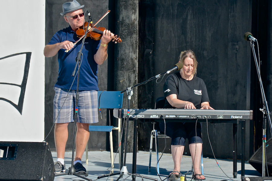 Kyle MacNeil on fiddle accompanied by Susan MacLean on keyboard