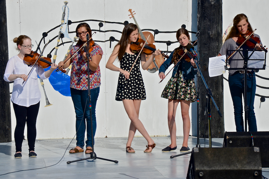 Mckayla MacNeil, ?, ?, ?, and ? on fiddle