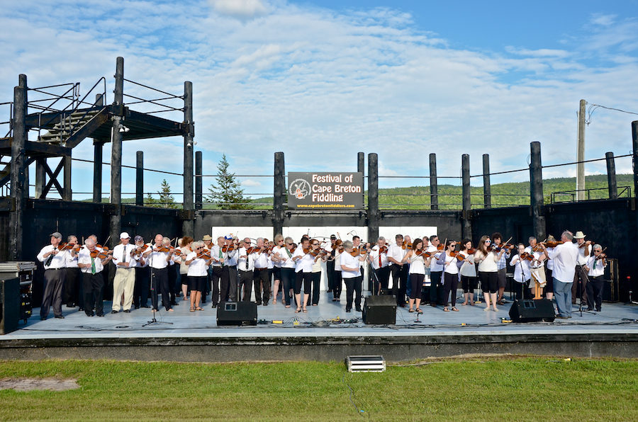Cape Breton Fiddlers’ Association Third Group Number, directed by Eddie Rogers and accompanied by Lawrence Cameron on keyboard