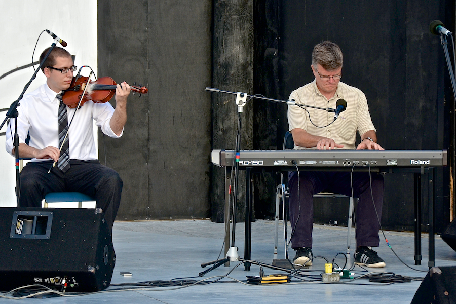 Edmund Hayden on fiddle accompanied by Lawrence Cameron on keyboard