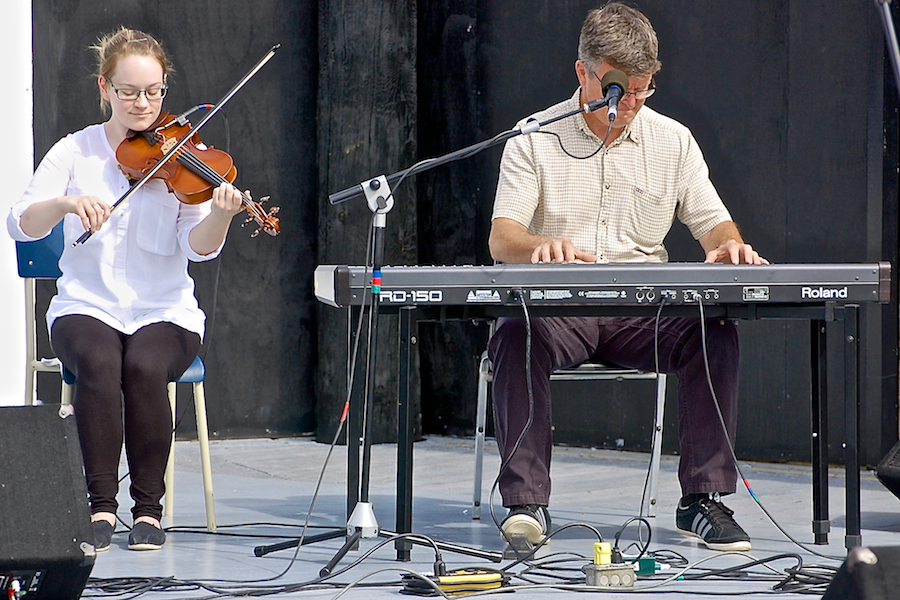 Mckayla MacNeil on fiddle accompanied by Lawrence Cameron on keyboard