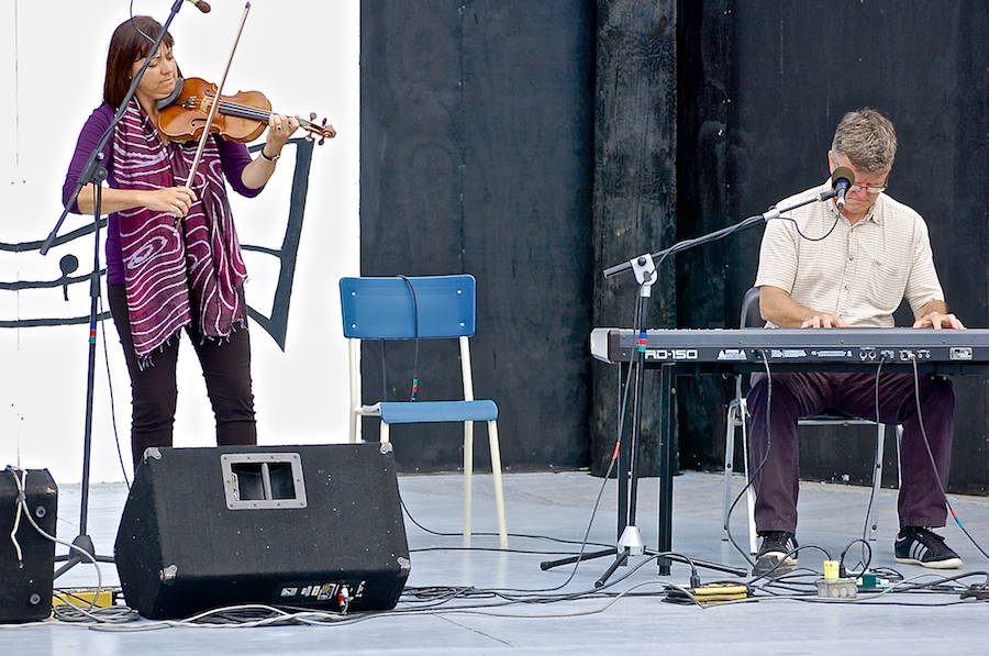 Heidi Ziegfeld on fiddle accompanied by Lawrence Cameron on keyboard