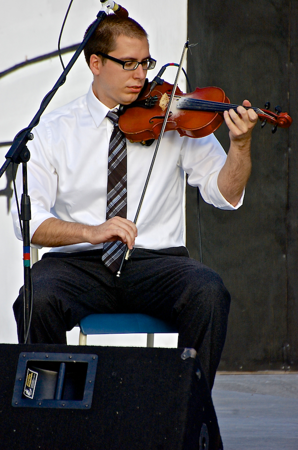 Edmund Hayden on fiddle