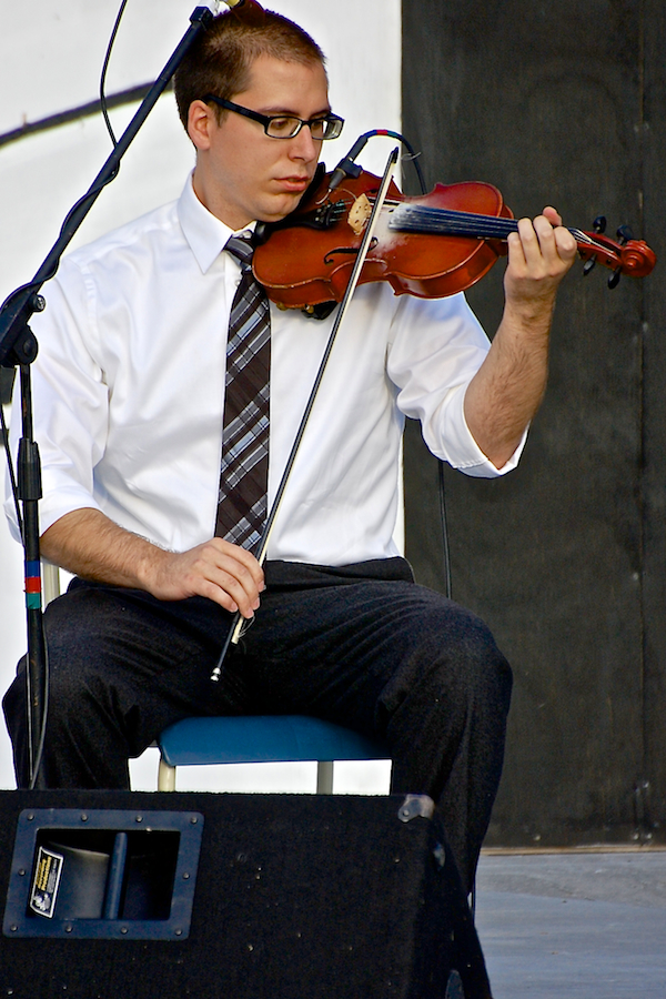 Edmund Hayden on fiddle