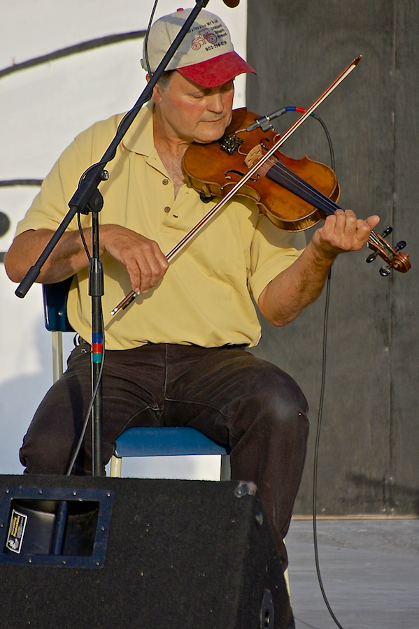 Roger Treat on fiddle