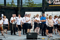Cape Breton Fiddlers’ Association members during the tribute