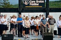 Cape Breton Fiddlers’ Association members during the tribute