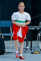 Mya Trimm dancing an Irish Jig