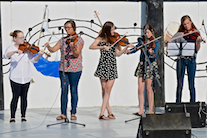 Mckayla MacNeil, ?, ?, ?, and ? on fiddle