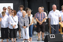 The Cape Breton Fiddlers’ Association Directors during the reading of the names of the deceased members