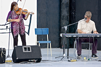 Heidi Ziegfeld on fiddle accompanied by Lawrence Cameron on keyboard