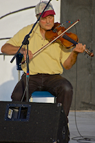 Roger Treat on fiddle
