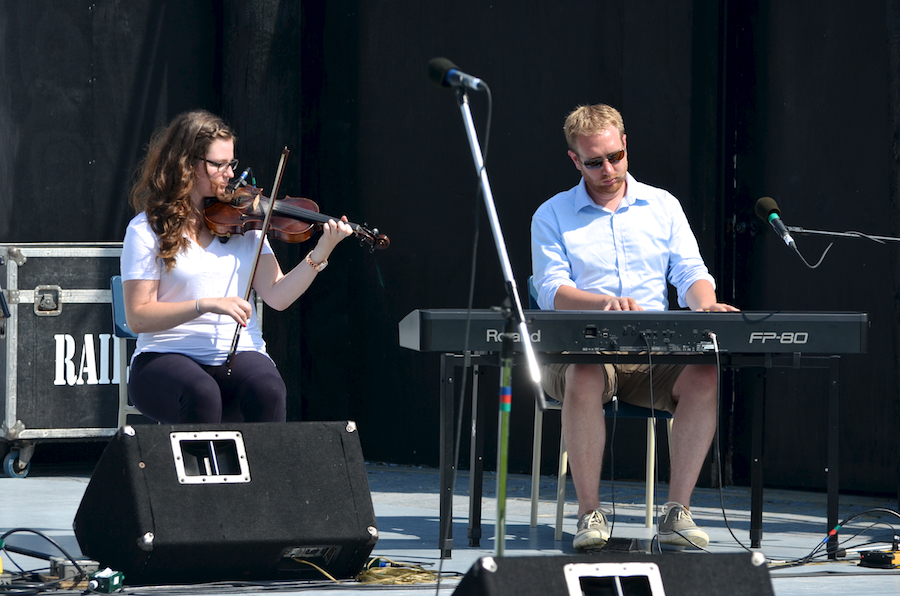 Kayla Marchand on fiddle accompanied by Adam Young on keyboard