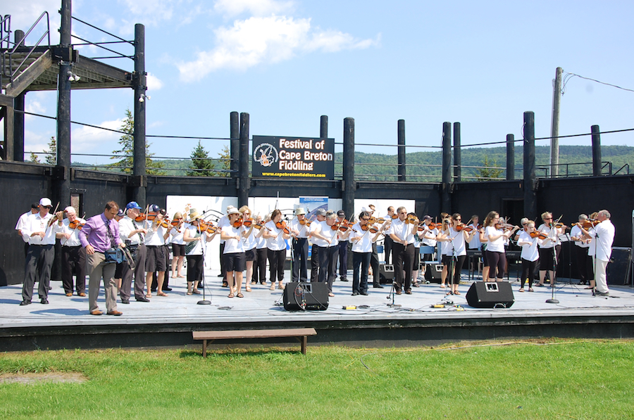 Cape Breton Fiddlers’ Association First Group Number, directed by Eddie Rogers and accompanied by Janet Cameron on keyboard