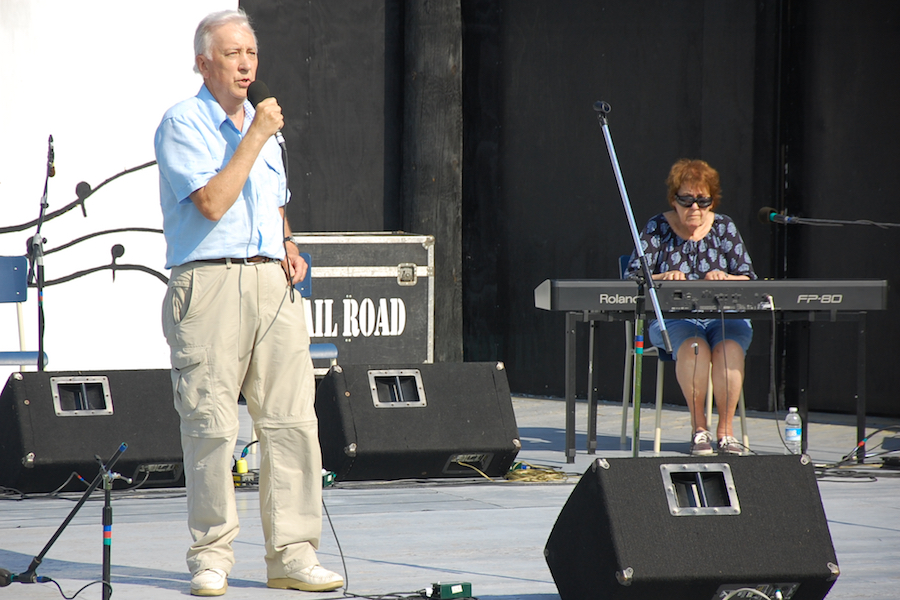 Fred McCracken singing Kitty Bawn O'Brien and a medley of Irish Tunes, accompanied by Janet Cameron on keyboard