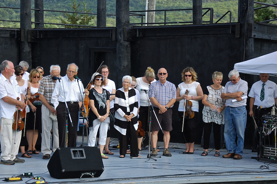 Cape Breton Fiddlers’ Association members during the prayer