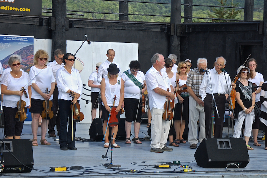 Cape Breton Fiddlers’ Association members during the prayer