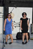 Dawn MacDonald-Gillis and Helen MacDonald step‑dancing step‑dancing