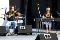 Donald Jones on fiddle accompanied by Betty Lou Beaton on keyboard