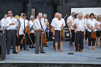 Cape Breton Fiddlers’ Association members during the prayer