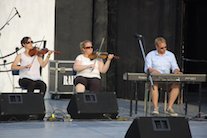Stephanie MacDonald and Dara Smith-MacDonald on dual fiddles accompanied by Adam Young on keyboard