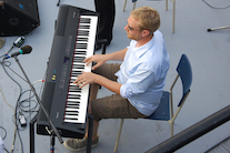 Adam Young on keyboard