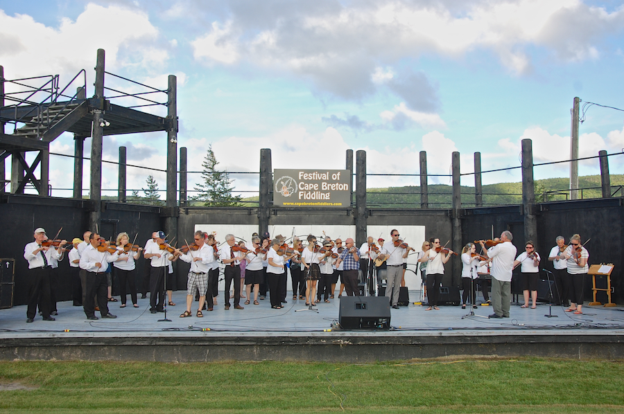 Cape Breton Fiddlers’ Association Fourth Group Number, directed by Eddie Rogers and accompanied by Lawrence Cameron on keyboard