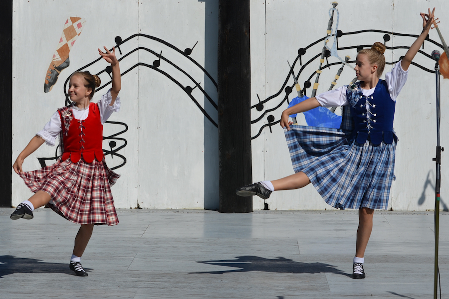 Sophie and Madeleine LeVert highland dancing