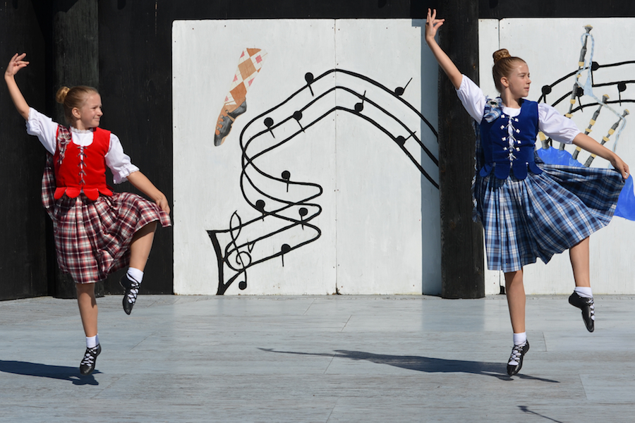 Sophie and Madeleine LeVert highland dancing