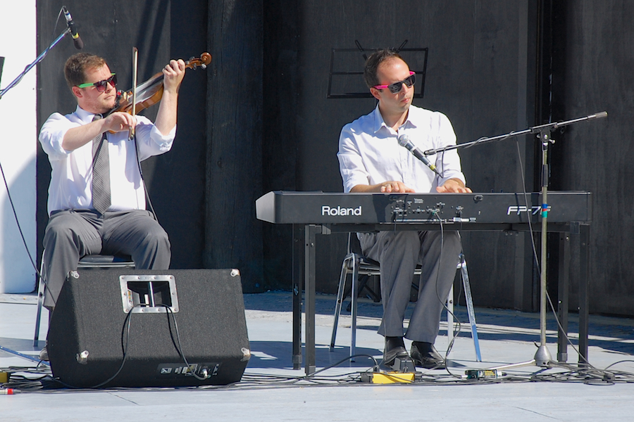 Kyle Kennedy MacDonald on fiddle accompanied by Kolten MacDonell on keyboard