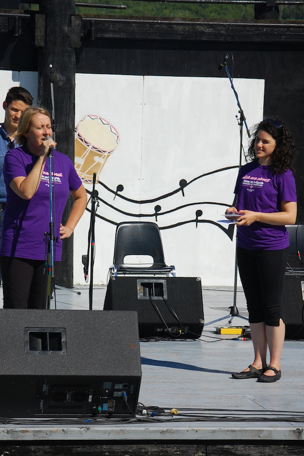 Susan MacLean and Lisa MacNeil at the start of the awards presentation